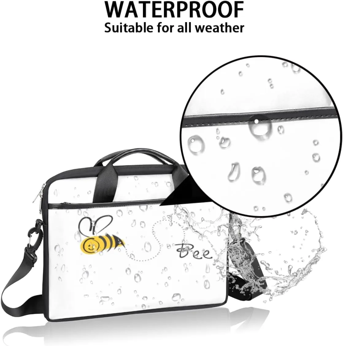 Laptop Bag Case Shoulder Messenger Carrying Bag 13 14 15 Inch Waterproof Computer Sleeve Cover