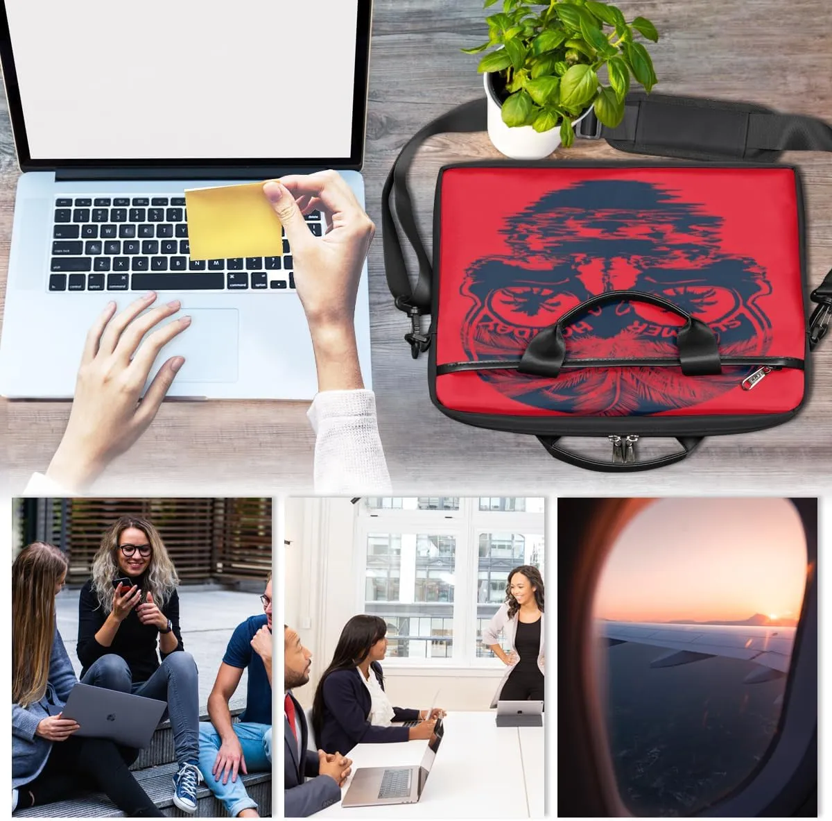 Laptop Bag Case Shoulder Messenger Carrying Bag 13 14 15 Inch Waterproof Computer Sleeve Cover