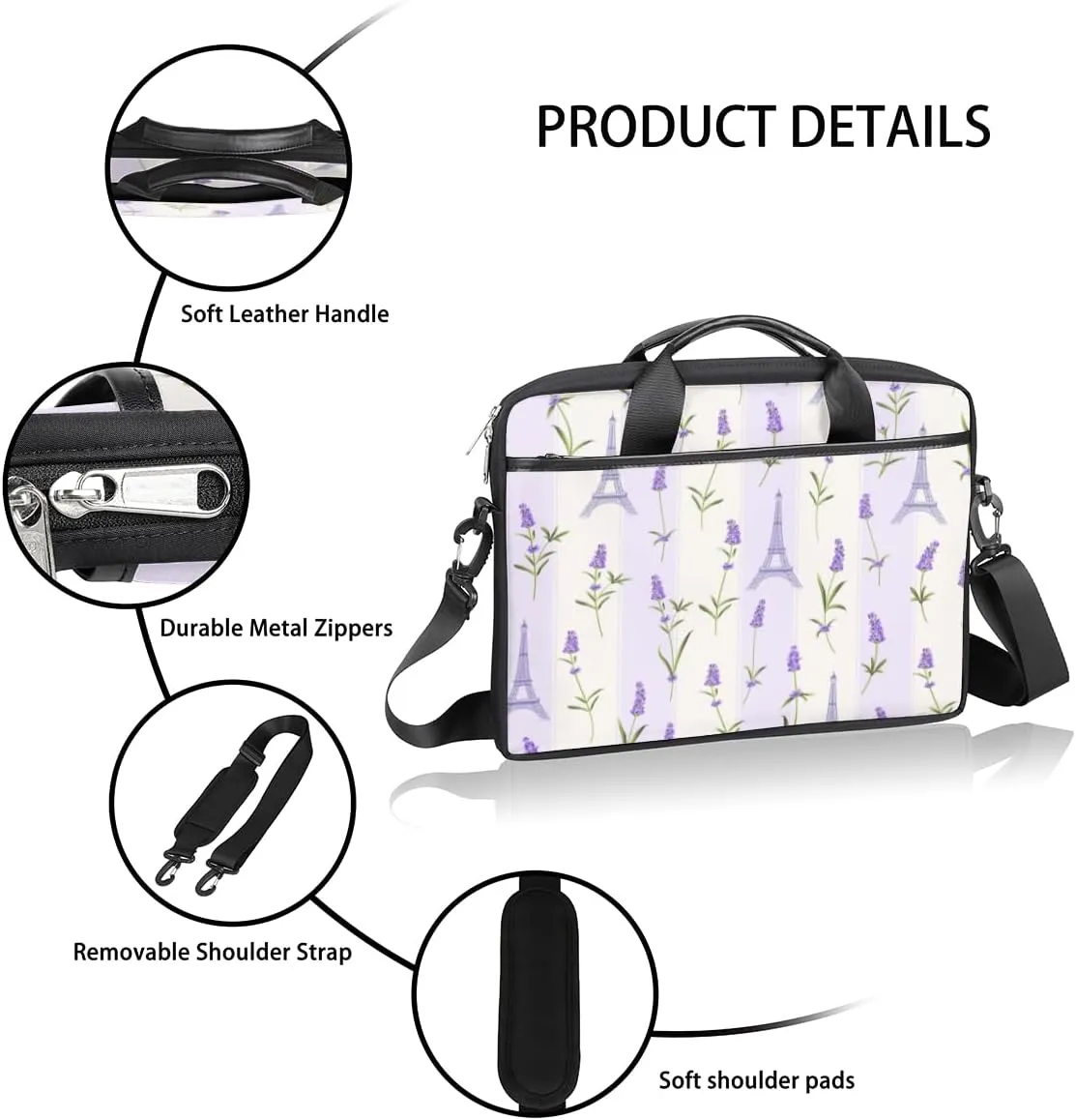 Laptop Bag Case Shoulder Messenger Carrying Bag 13 14 15 Inch Waterproof Computer Sleeve Cover