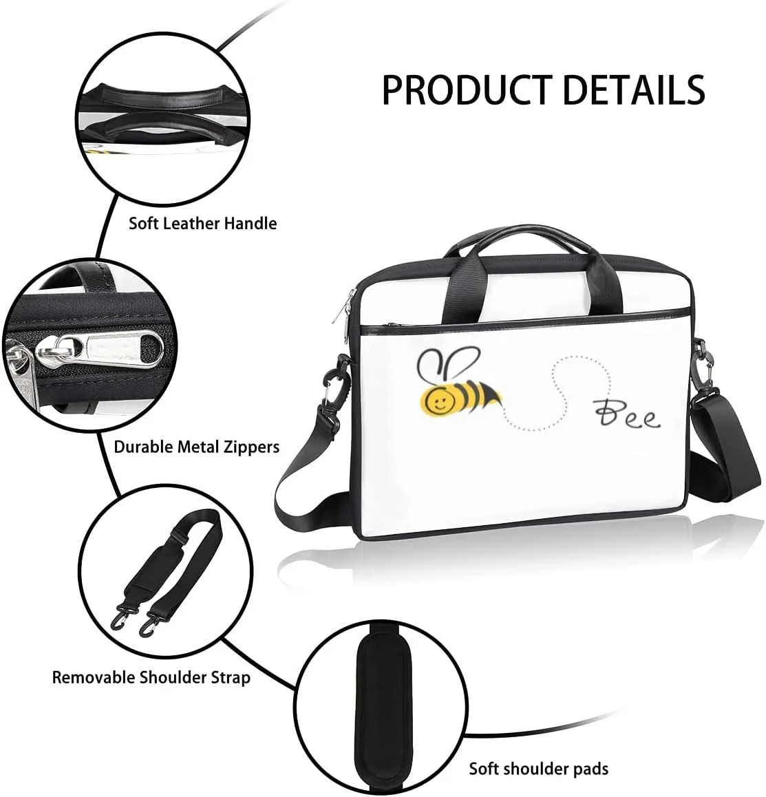 Laptop Bag Case Shoulder Messenger Carrying Bag 13 14 15 Inch Waterproof Computer Sleeve Cover