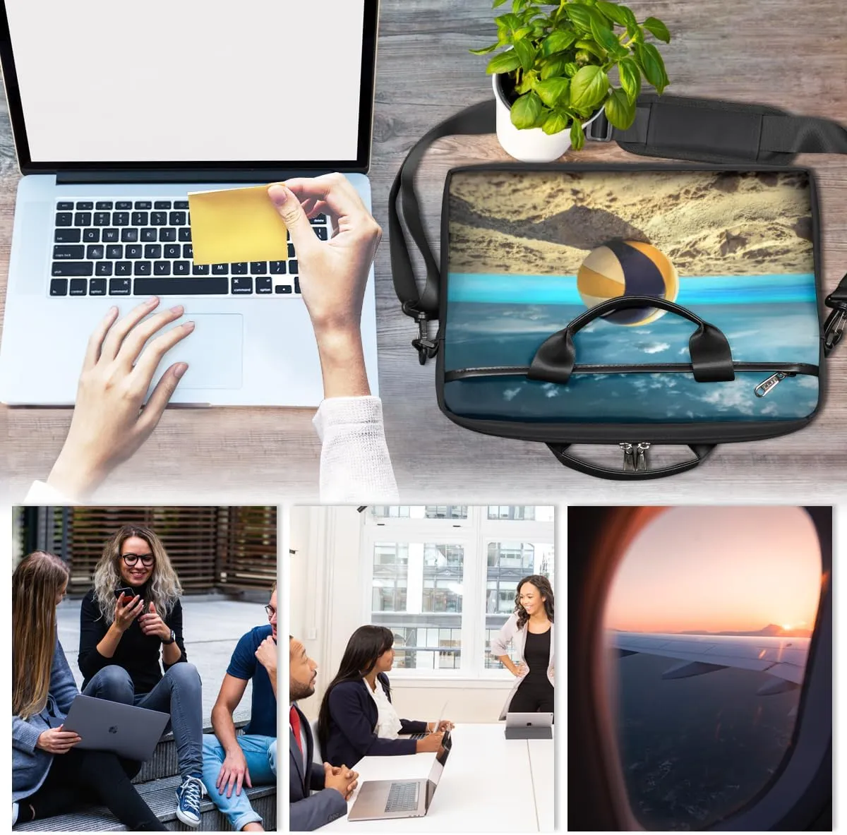 Laptop Bag Case Shoulder Messenger Carrying Bag 13 14 15 Inch Waterproof Computer Sleeve Cover