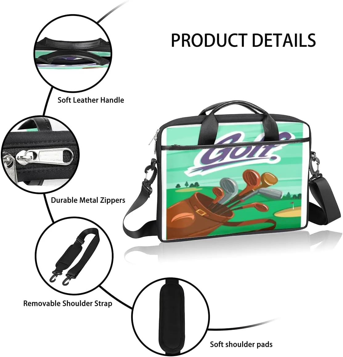 Laptop Bag Case Shoulder Messenger Carrying Bag 13 14 15 Inch Waterproof Computer Sleeve Cover
