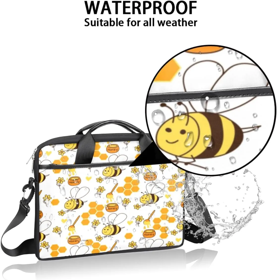 Laptop Bag Case Shoulder Messenger Carrying Bag 13 14 15 Inch Waterproof Computer Sleeve Cover