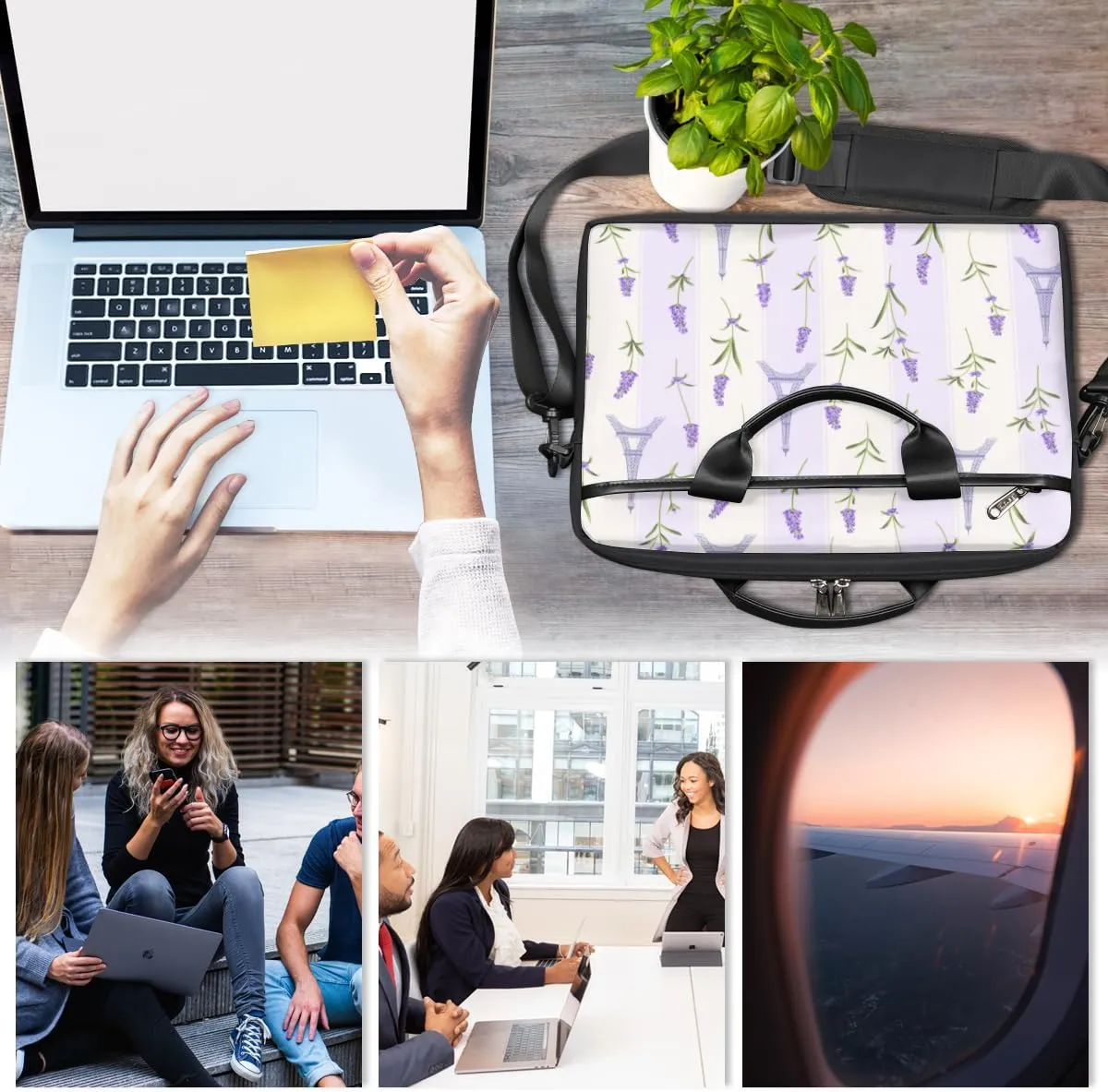 Laptop Bag Case Shoulder Messenger Carrying Bag 13 14 15 Inch Waterproof Computer Sleeve Cover