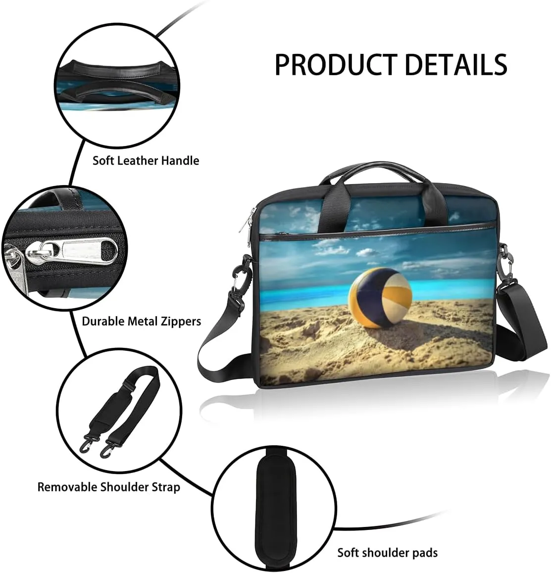 Laptop Bag Case Shoulder Messenger Carrying Bag 13 14 15 Inch Waterproof Computer Sleeve Cover