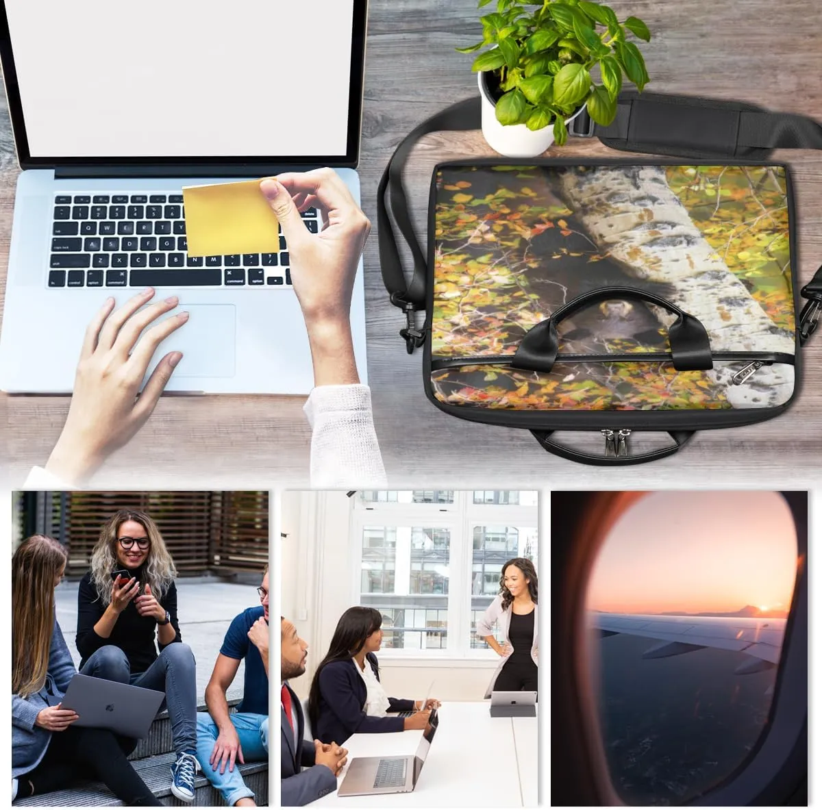 Laptop Bag Case Shoulder Messenger Carrying Bag 13 14 15 Inch Waterproof Computer Sleeve Cover