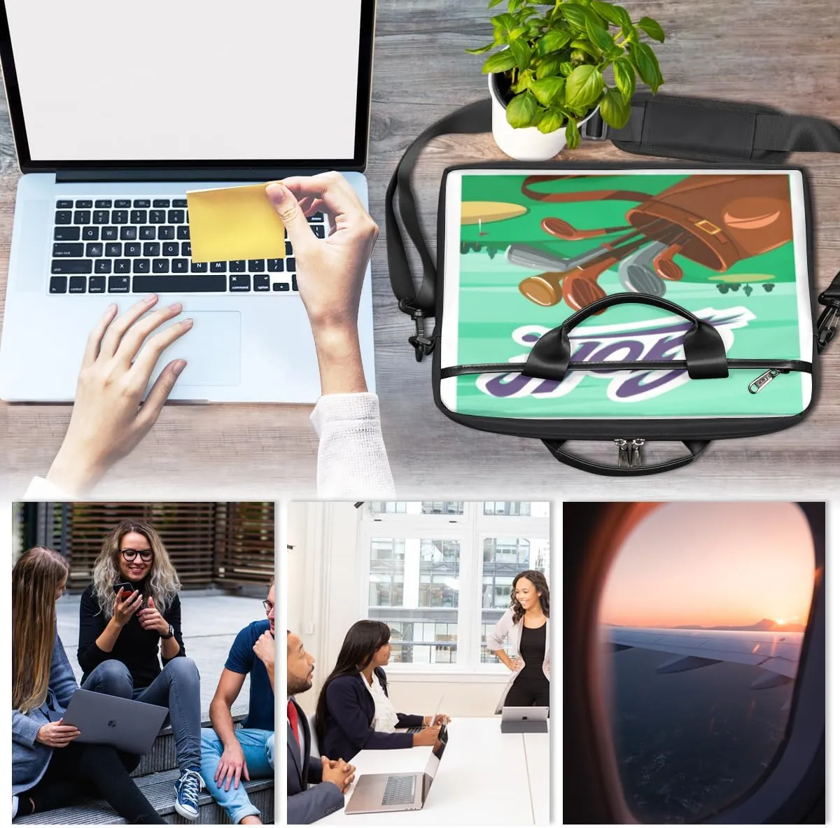 Laptop Bag Case Shoulder Messenger Carrying Bag 13 14 15 Inch Waterproof Computer Sleeve Cover