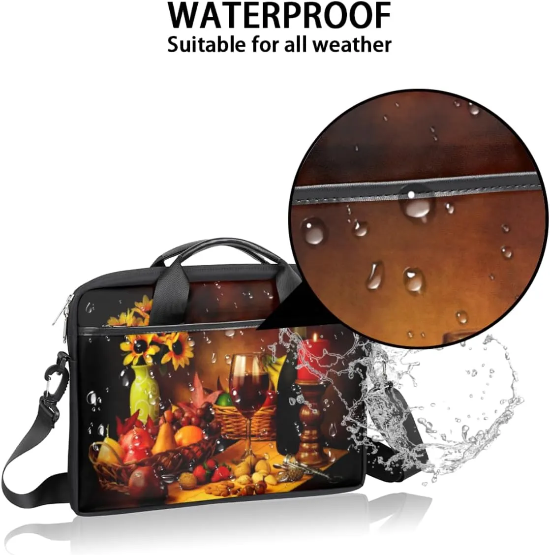 Laptop Bag Case Shoulder Messenger Carrying Bag 13 14 15 Inch Waterproof Computer Sleeve Cover