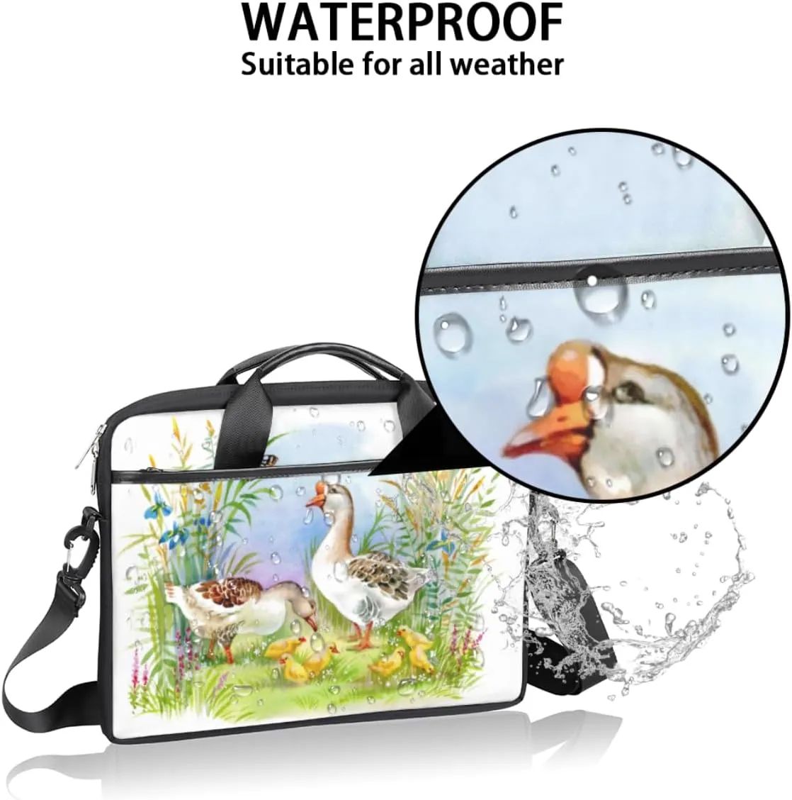 Laptop Bag Case Shoulder Messenger Carrying Bag 13 14 15 Inch Waterproof Computer Sleeve Cover
