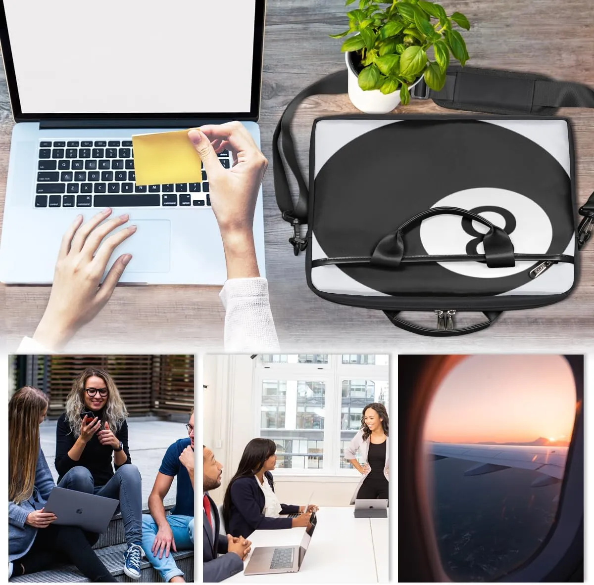Laptop Bag Case Shoulder Messenger Carrying Bag 13 14 15 Inch Waterproof Computer Sleeve Cover