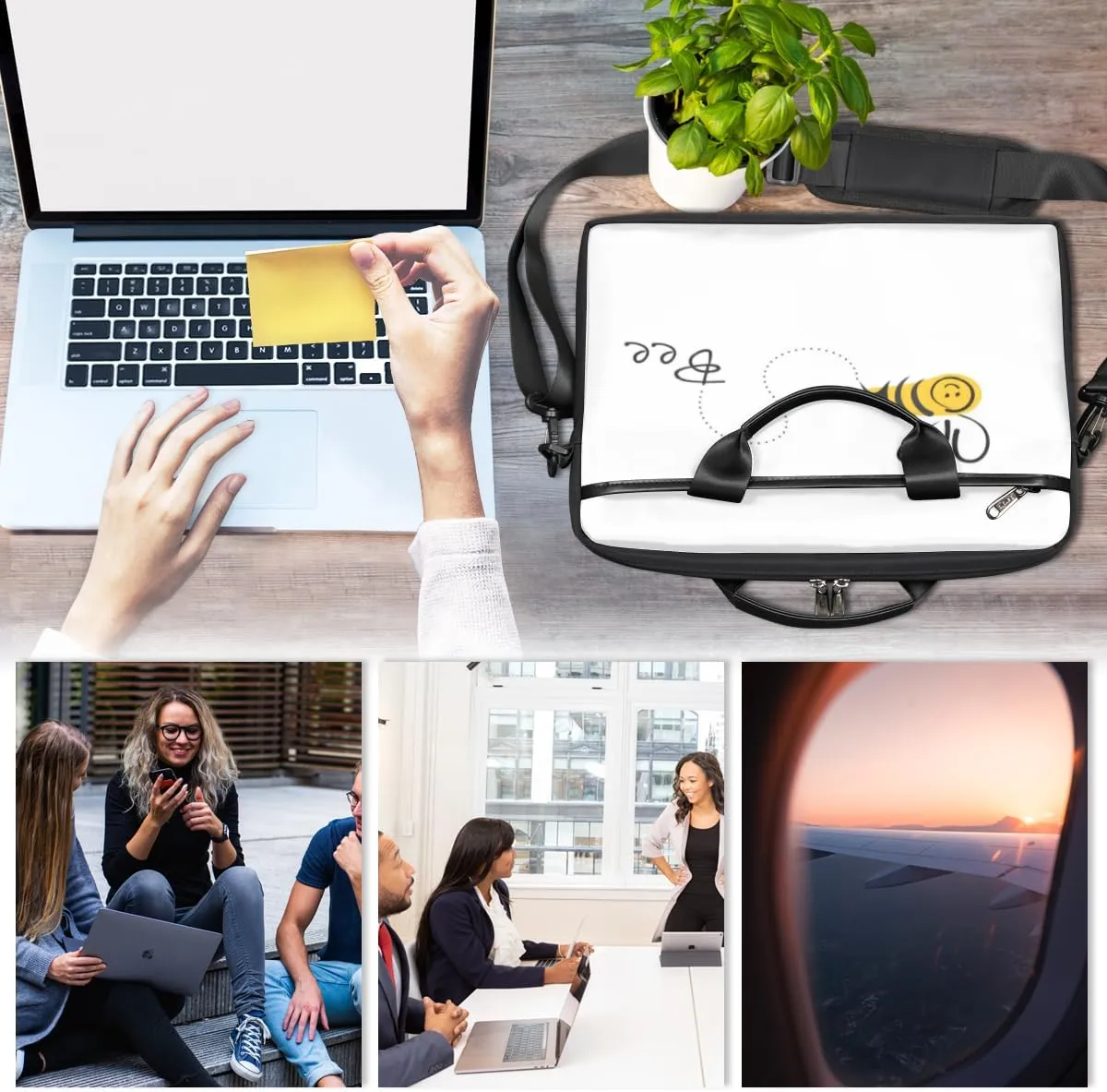 Laptop Bag Case Shoulder Messenger Carrying Bag 13 14 15 Inch Waterproof Computer Sleeve Cover