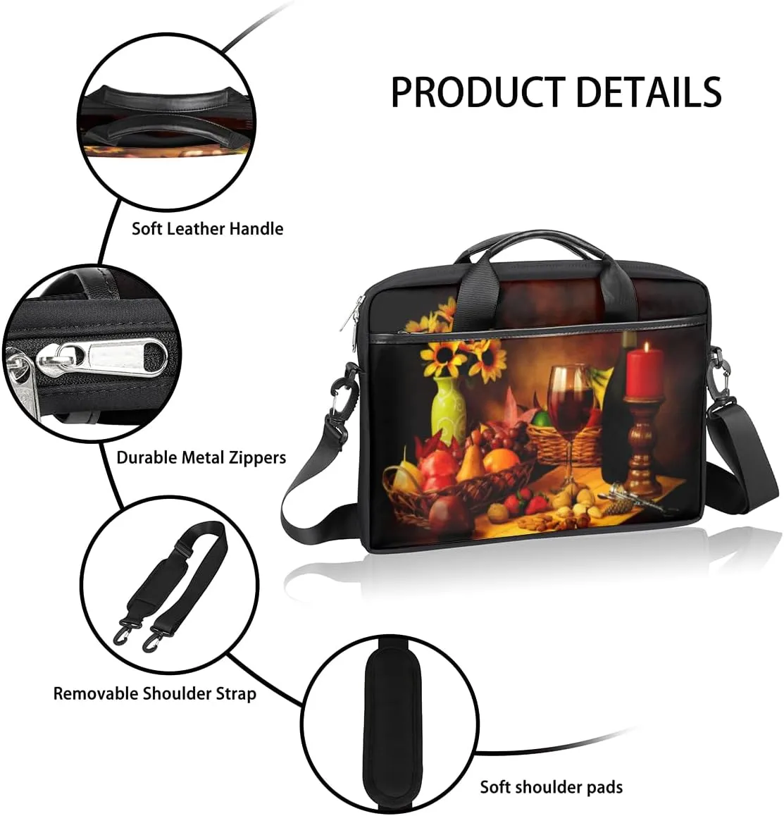 Laptop Bag Case Shoulder Messenger Carrying Bag 13 14 15 Inch Waterproof Computer Sleeve Cover