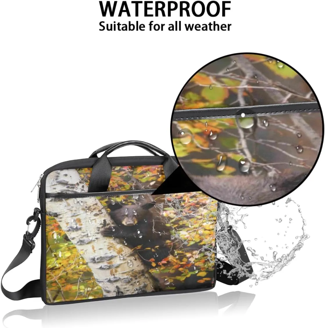 Laptop Bag Case Shoulder Messenger Carrying Bag 13 14 15 Inch Waterproof Computer Sleeve Cover