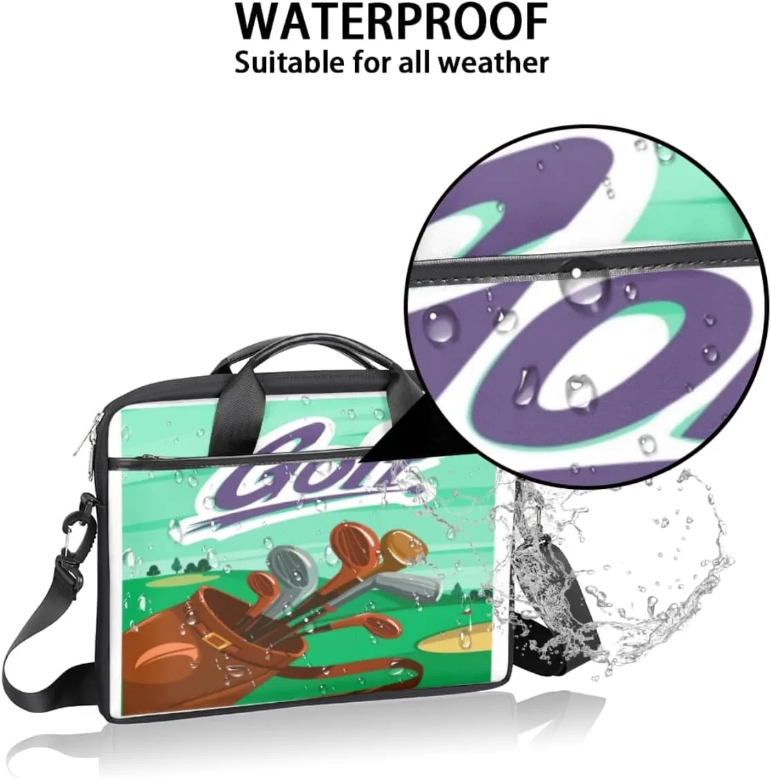 Laptop Bag Case Shoulder Messenger Carrying Bag 13 14 15 Inch Waterproof Computer Sleeve Cover