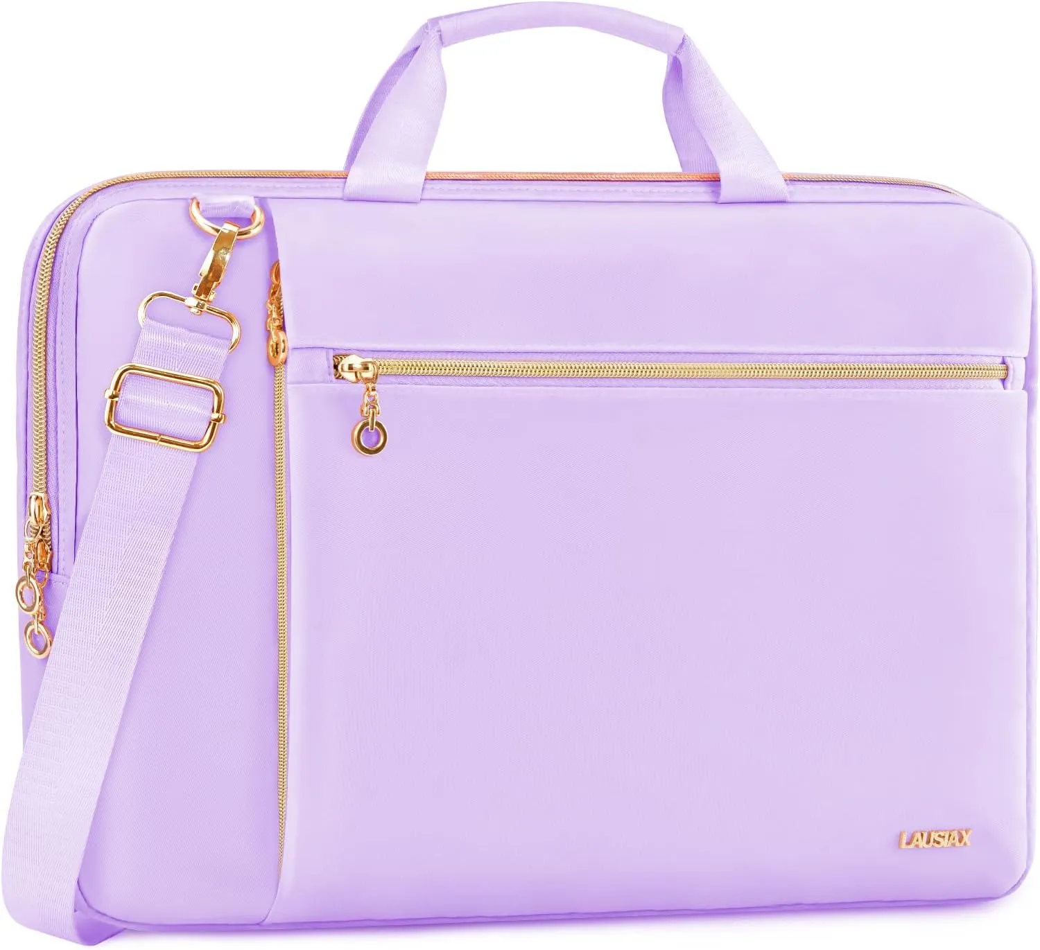 Laptop Case Bag Women Men Computer Sleeve Compatible with MacBook/Dell/HP/Acer/ASUS/LG, Waterproof Shoulder Carrying Briefcase, Purple, 17-17.3 Inch