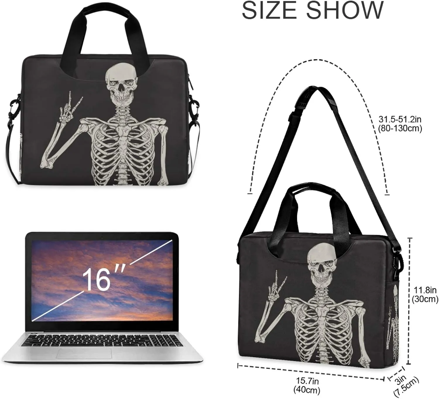 Laptop Shoulder Bag Portable Laptop Sleeve Case for 14/15.6/16in Notebook Computer Messenger Bag Women Men Briefcase