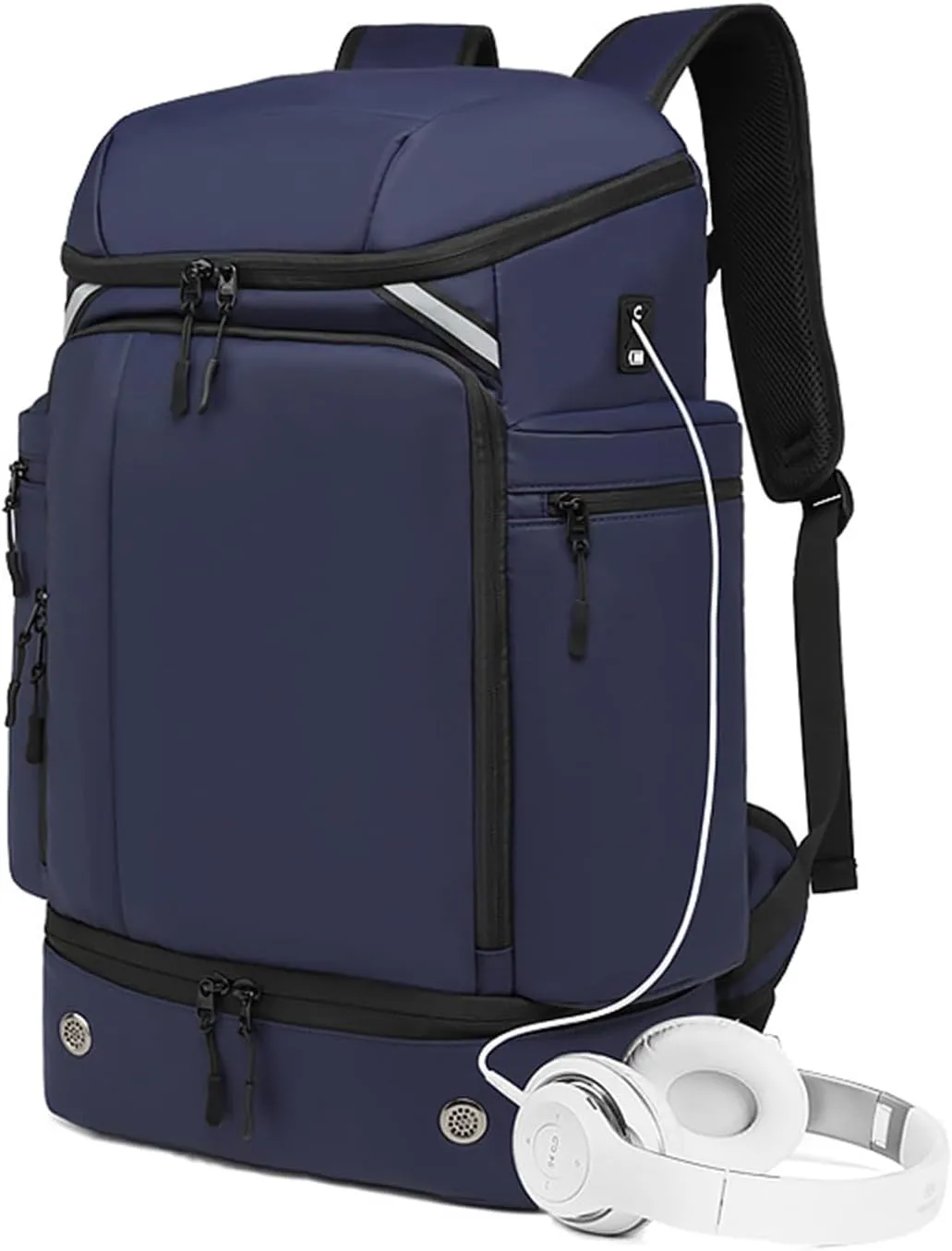 Large Travel Backpack,50L Carry-On Backpack Water Resistant Flight Approved Weekender Bag Luggage Backpack Business Daypack for Men and Women(Blue)