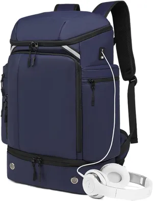 Large Travel Backpack,50L Carry-On Backpack Water Resistant Flight Approved Weekender Bag Luggage Backpack Business Daypack for Men and Women(Blue)