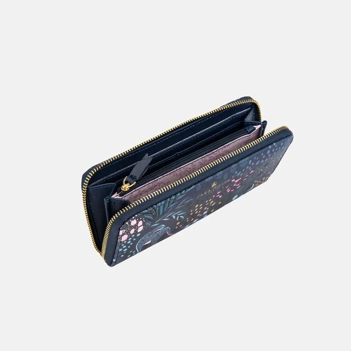 LARGE ZIP PURSE - MIDNIGHT LEOPARD