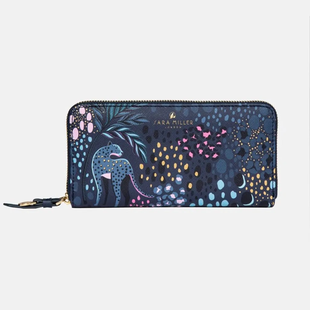 LARGE ZIP PURSE - MIDNIGHT LEOPARD