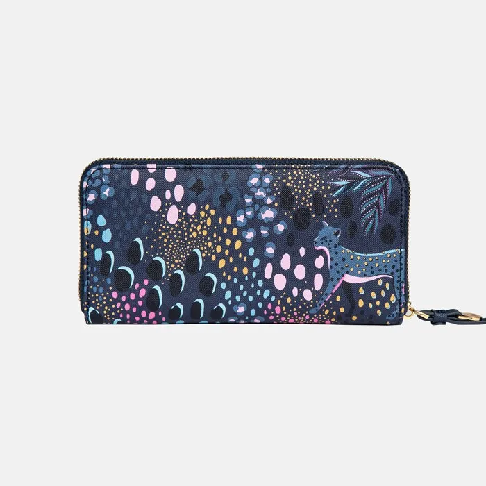 LARGE ZIP PURSE - MIDNIGHT LEOPARD