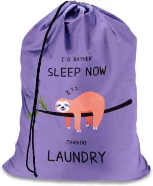 Laundry Bag with Cute Sloth Pattern, Laundry Bags Extra Large Heavy Duty, Sloth College Laundry Bag, Dirty Laundry Travel Bag, Travel Laundry Bags, Fit Laundry Hamper or Basket, Sloth Gifts…