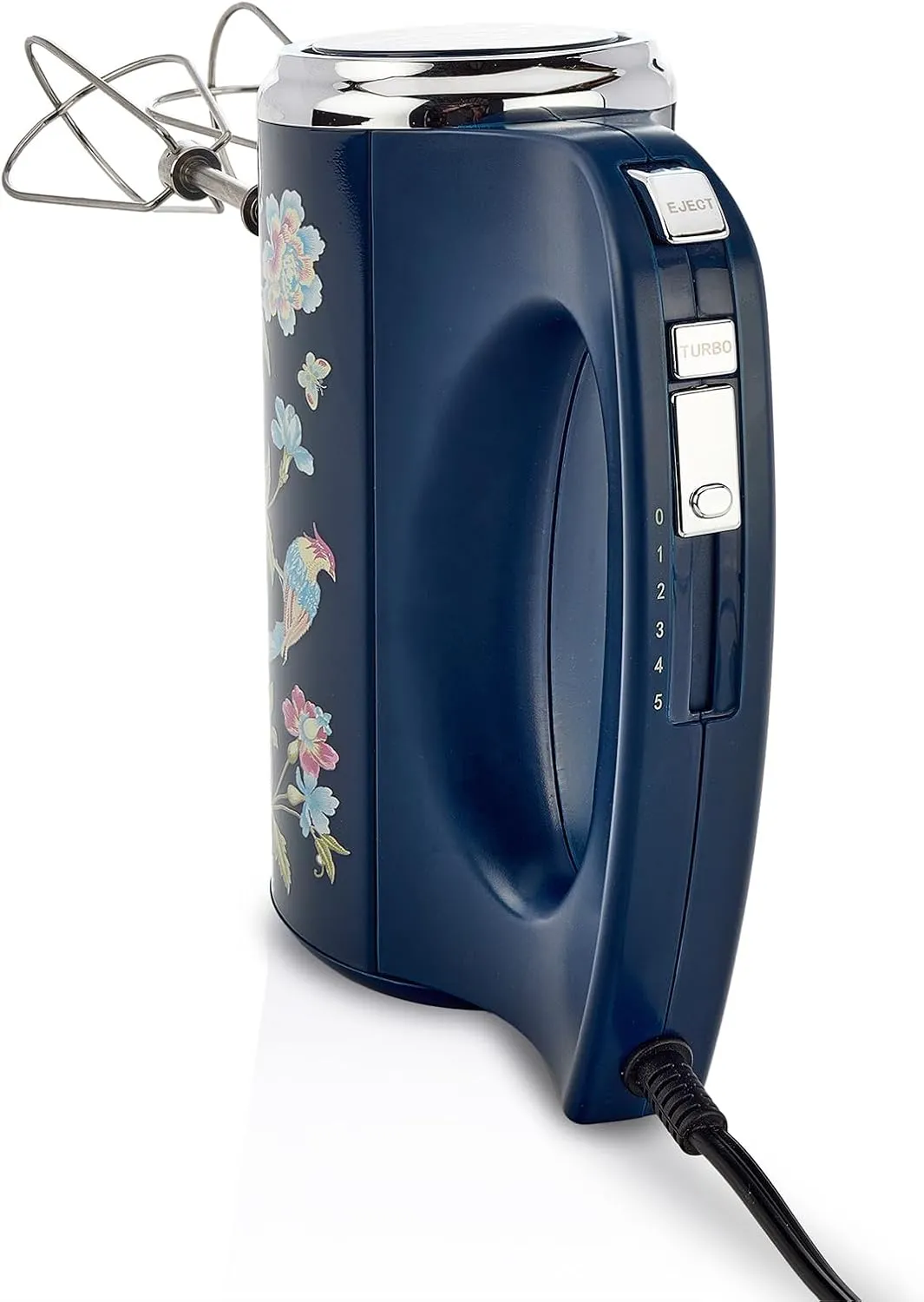 Laura Ashley Hand Mixer Electric Handheld 200W - Hand Held Electric Whisk with 5 Variable Speeds - Hand Mixers with Durable Stainless Steel Beaters - Easy to Clean Light Weight Cake Mixer for Baking