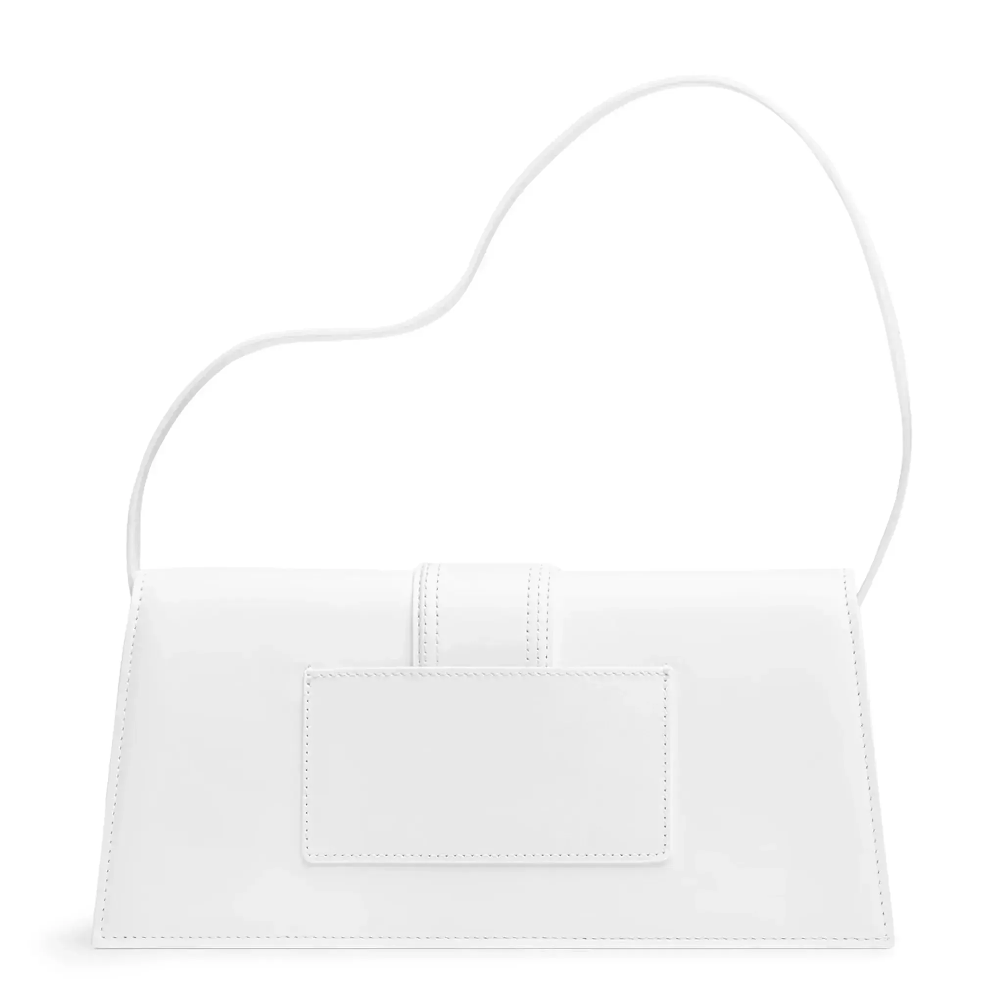 Le Bambino Long Flap White Shoulder Bag
