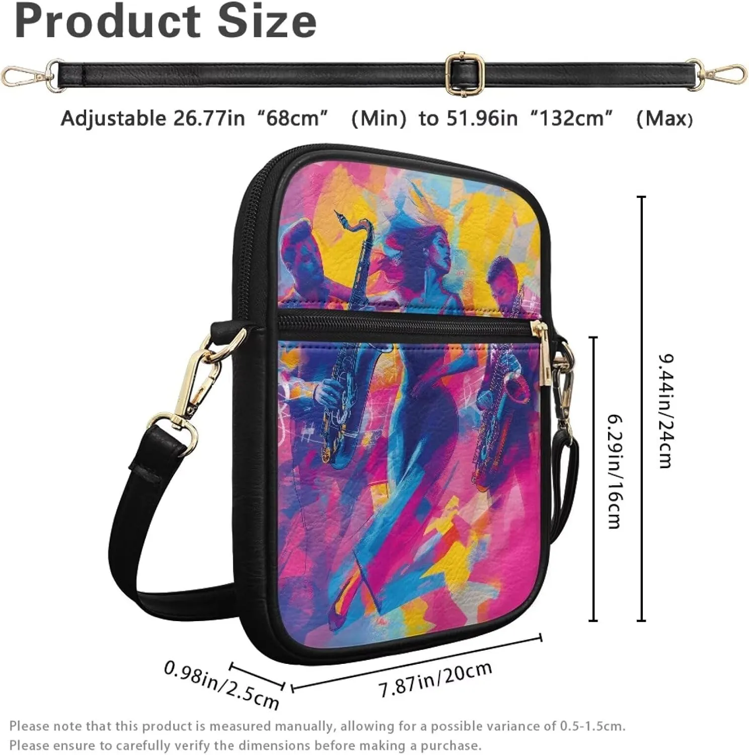 Leather Messenger Bag with Card Slots Inside for Unisex Small Cross Body Shoulder Satchel Bag for Casual Work Trip