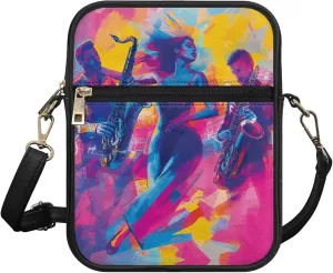 Leather Messenger Bag with Card Slots Inside for Unisex Small Cross Body Shoulder Satchel Bag for Casual Work Trip