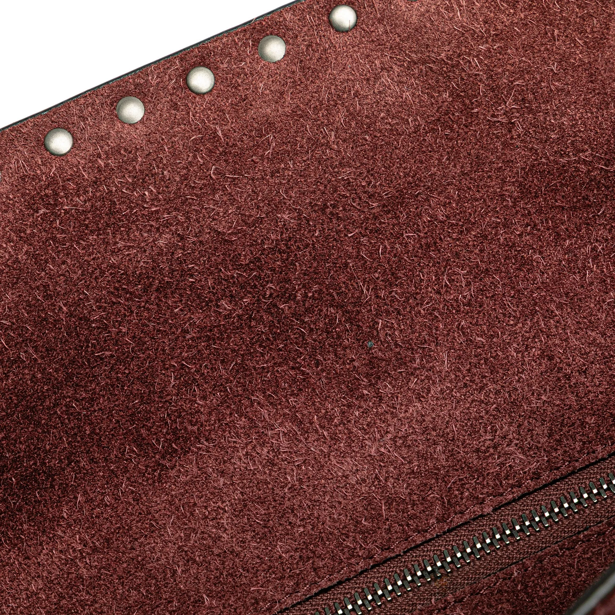 Leather Rockstud Rolling Messenger Bag