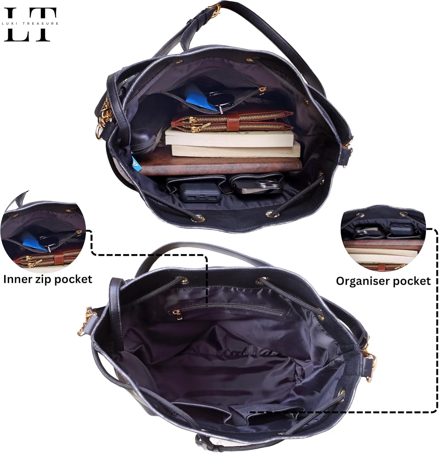 Leather Tote bag | 16 INCH | Ladies Messenger bag | Ladies Handbag | Shoulder Bag Purse | Women Laptop bag