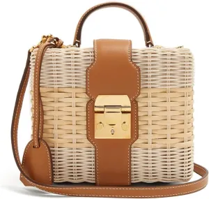 Leather Women's Rattan Bag Bag Messenger Bag Handbag Light and Handy To Take With You