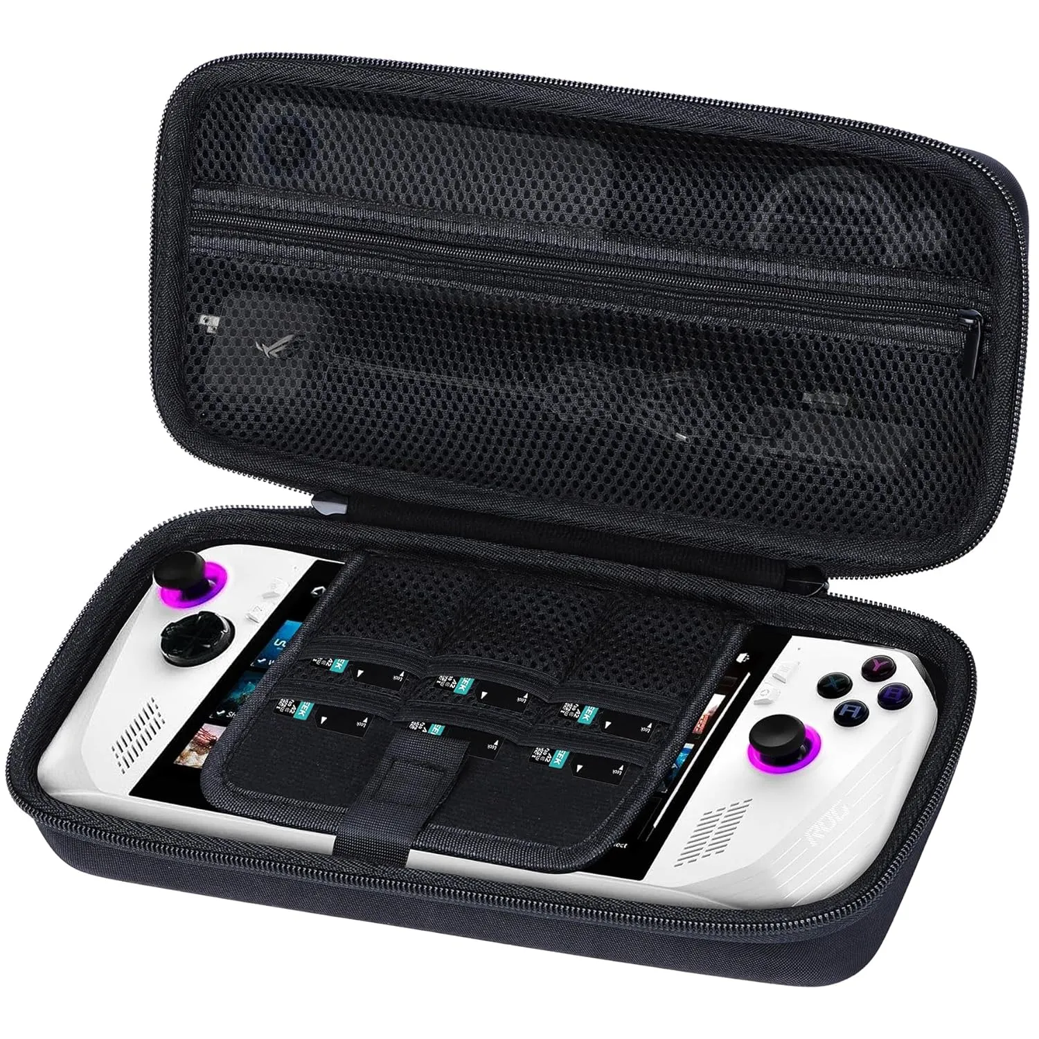 Lebakort Storage Case Compatible with ASUS ROG Ally X / ASUS ROG Ally Z1 / ASUS ROG Ally Z1 Extreme Gaming Handheld Console and Accessories (Black Case)