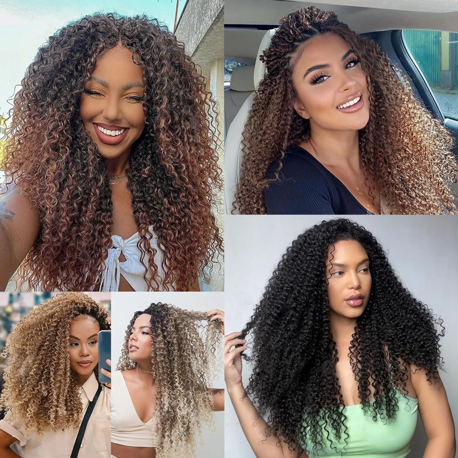 Leeven Pre Looped Micro Curly crochet Hair 8 Inch 8 Packs Black Micro Curly Twist Braiding Hair For Mini Passion Twist (1B#)