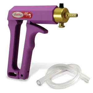 LeLuv Vacuum Pump Black Maxi Ergonomic Handle with Release Valve - Bundle with Clear Hose and Fitting