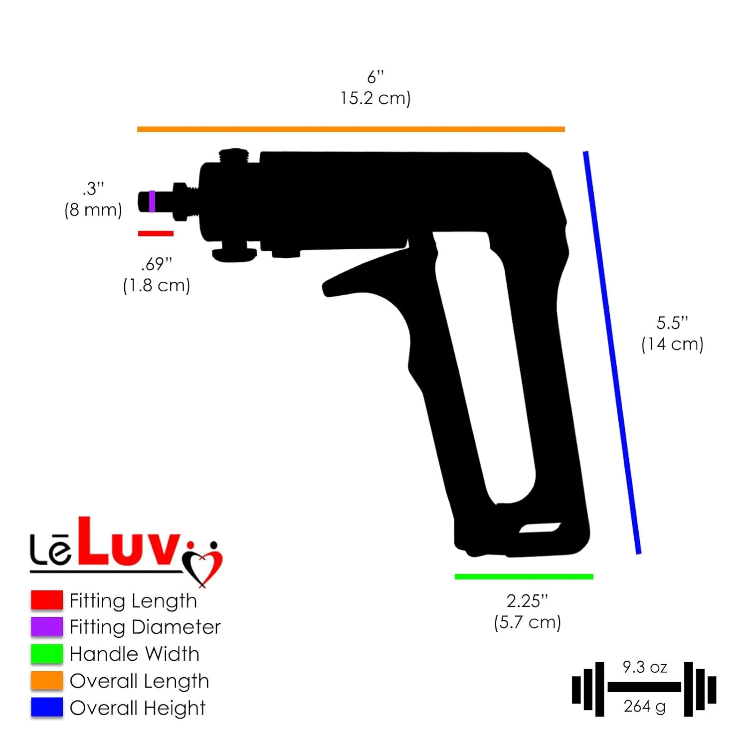 LeLuv Vacuum Pump Purple Maxi Ergonomic Handle with Release Valve - Bundle with Matching Premium Silicone Hose and Fitting