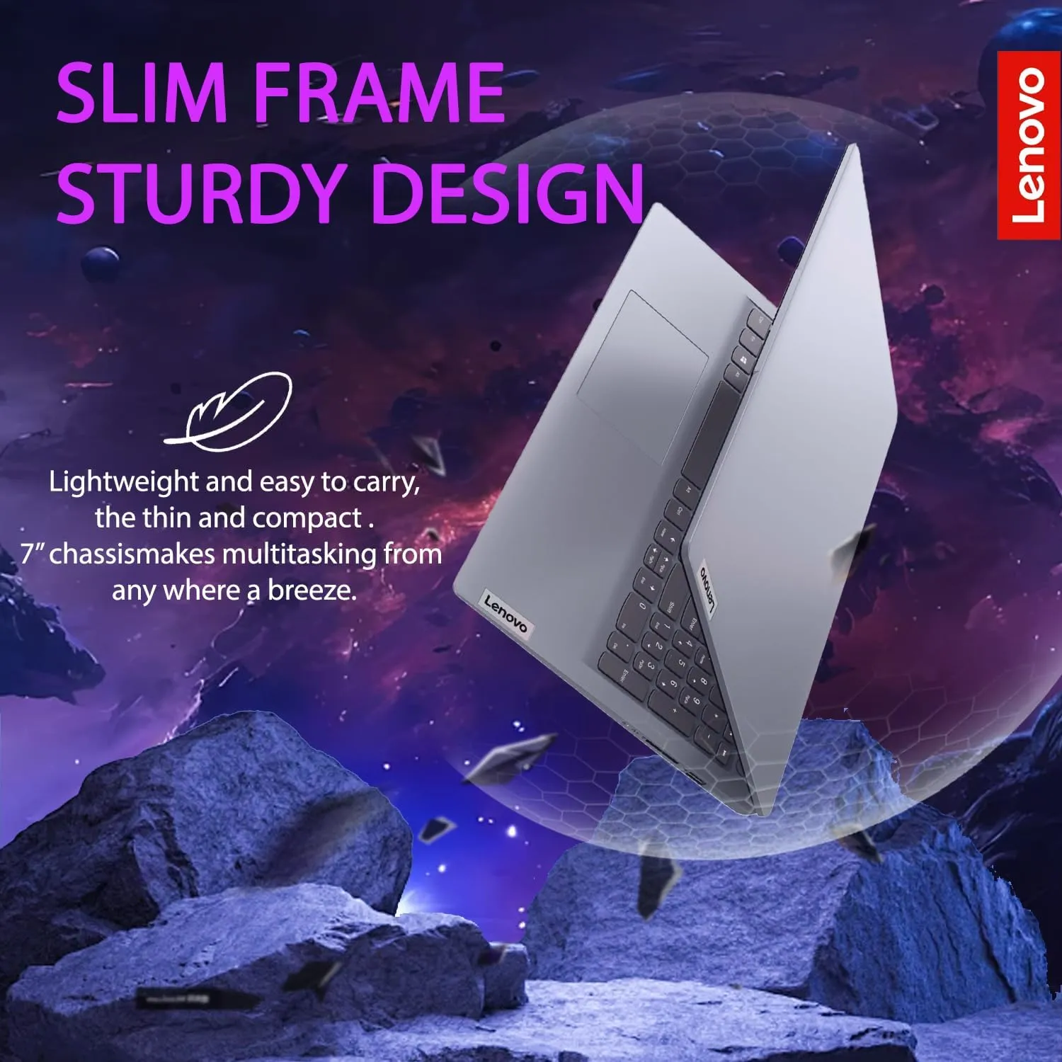 Lenovo Essential Laptop | Ideapad 1i | 12GB RAM | 15.6" FHD Display | 512GB PCIe 128GB eMMc Storage | 1 Yr Office 365 ADP | Intel Dual-Cores Processor | HDMI | Wi-Fi 6 | Win 11 Home | Gray