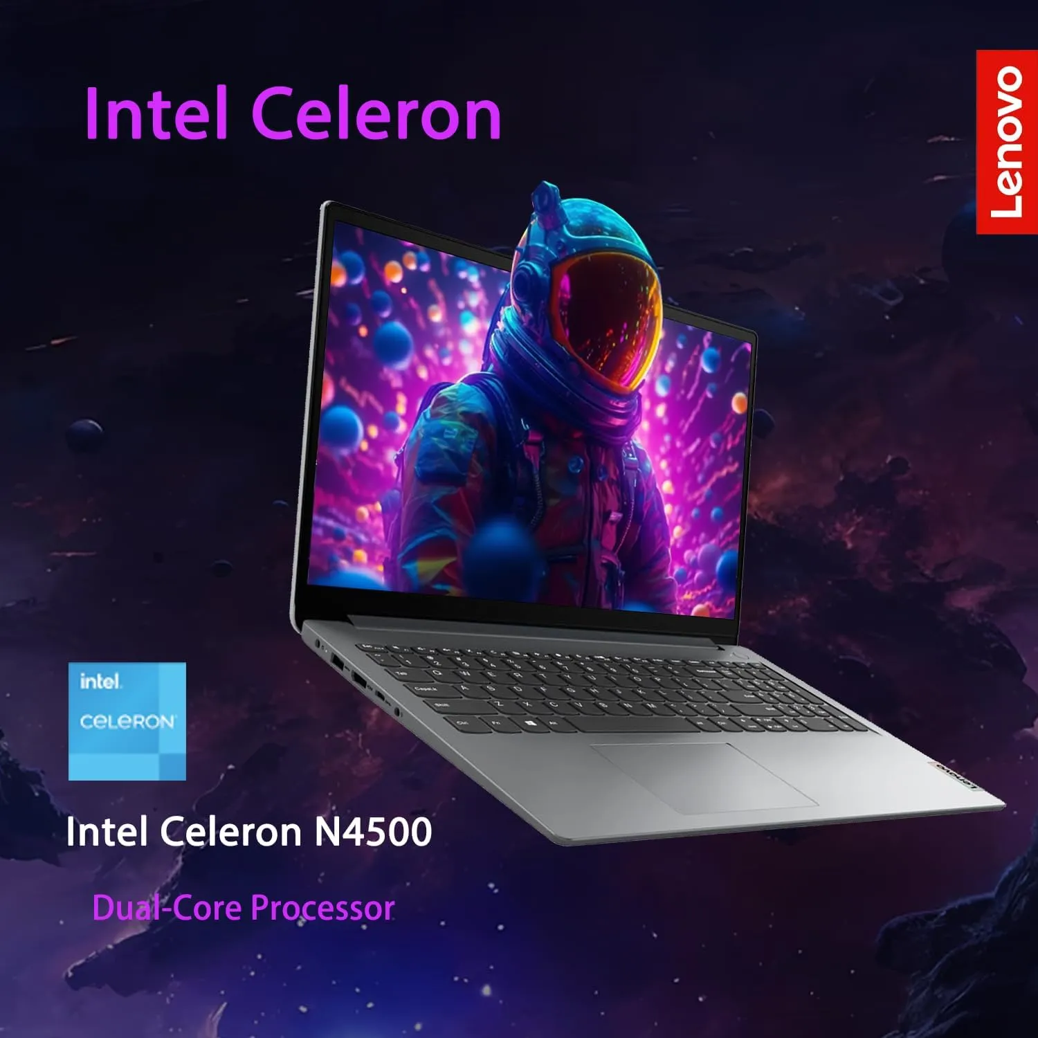 Lenovo Essential Laptop | Ideapad 1i | 12GB RAM | 15.6" FHD Display | 512GB PCIe 128GB eMMc Storage | 1 Yr Office 365 ADP | Intel Dual-Cores Processor | HDMI | Wi-Fi 6 | Win 11 Home | Gray