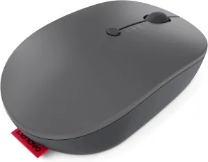 Lenovo Go Multi-Device Wireless Mouse, 2.4GHz Nano USB-C Receiver, Bluetooth, Adjustable DPI, USB-C Rechargeable Battery, Qi Wireless Charging, Ambidextrous, GY51C21211, Grey