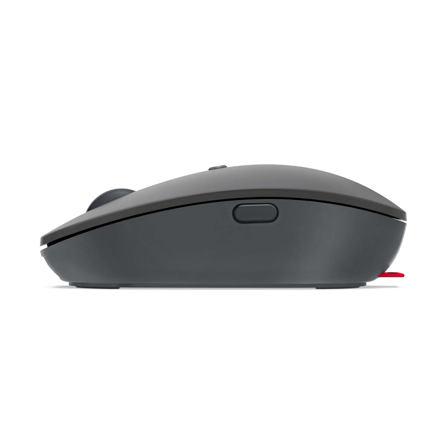 Lenovo Go Multi-Device Wireless Mouse, 2.4GHz Nano USB-C Receiver, Bluetooth, Adjustable DPI, USB-C Rechargeable Battery, Qi Wireless Charging, Ambidextrous, GY51C21211, Grey