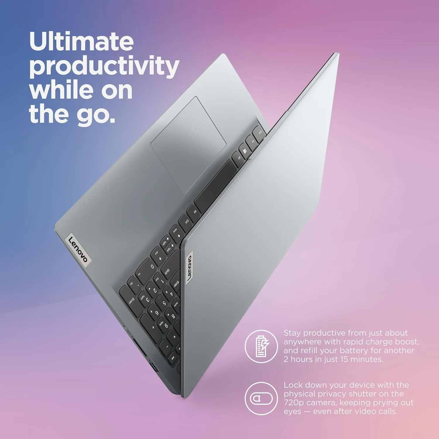 Lenovo IdeaPad 1 Student Laptop, Intel Dual Core Processor, 20GB RAM, 1TB SSD   128GB eMMC, 15.6" FHD Display, 1 Year Office 365, Windows 11 Home, Wi-Fi 6, Webcam, Bluetooth, SD Card Reader, Grey