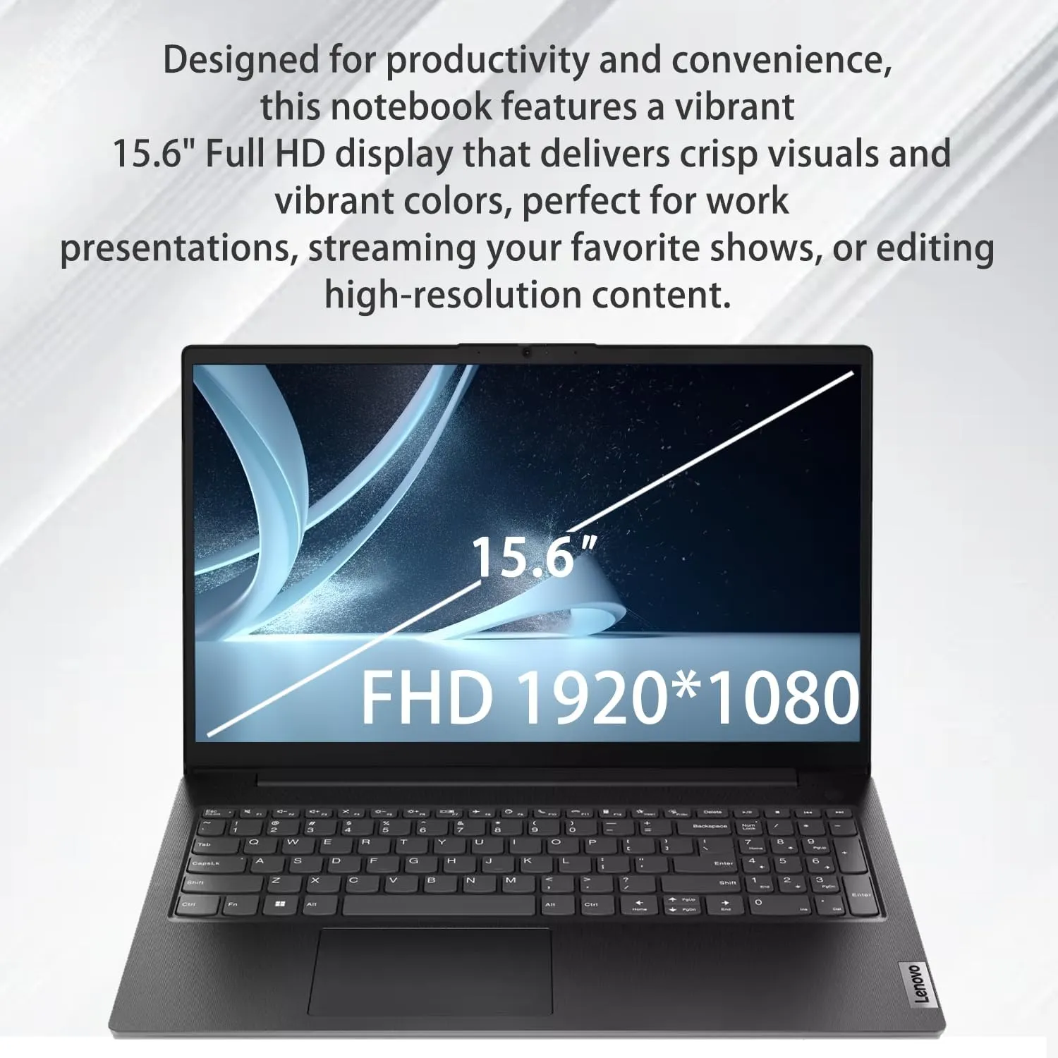 Lenovo V-Series V15 Business Laptop, 15.6" FHD 1920 * 1080, Intel 10-Core i7-13620H, 40GB RAM, 2TB SSD, Webcam, Wi-Fi 6, Windows 11 Pro, Black, Bundle with Thunderobot Ergonomic Wireless Mouse