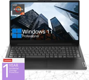 Lenovo V15 Gen 4 Business Laptop, 15.6" FHD Screen, AMD Ryzen 5 5500U, 16GB RAM, 1TB SSD, Webcam, RJ-45, Wi-Fi, Windows 11 Pro, Black, Additional 1 Yr ADP