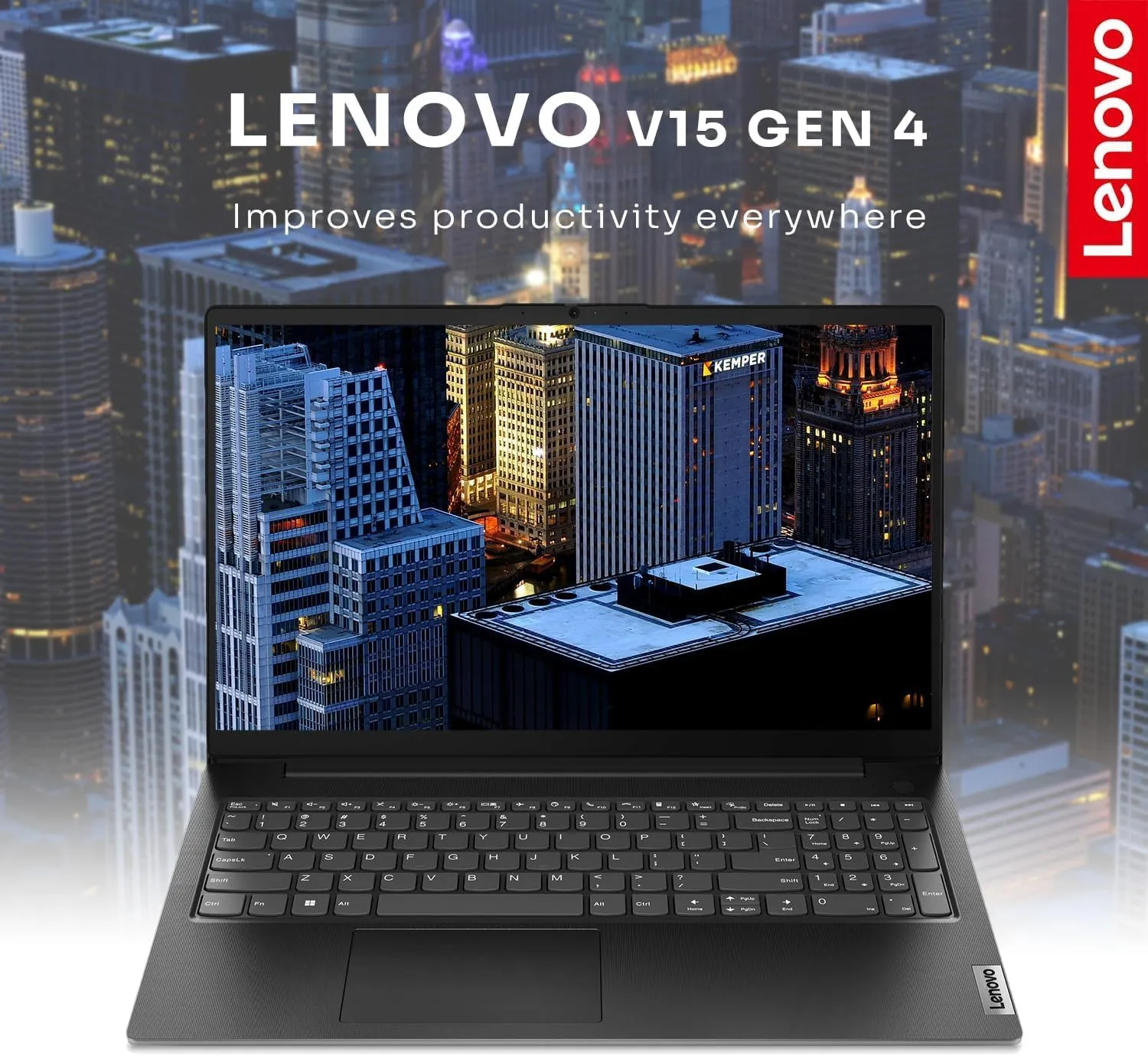 Lenovo V15 Gen 4 Business Laptop, 15.6" FHD Screen, AMD Ryzen 5 5500U, 16GB RAM, 1TB SSD, Webcam, RJ-45, Wi-Fi, Windows 11 Pro, Black, Additional 1 Yr ADP