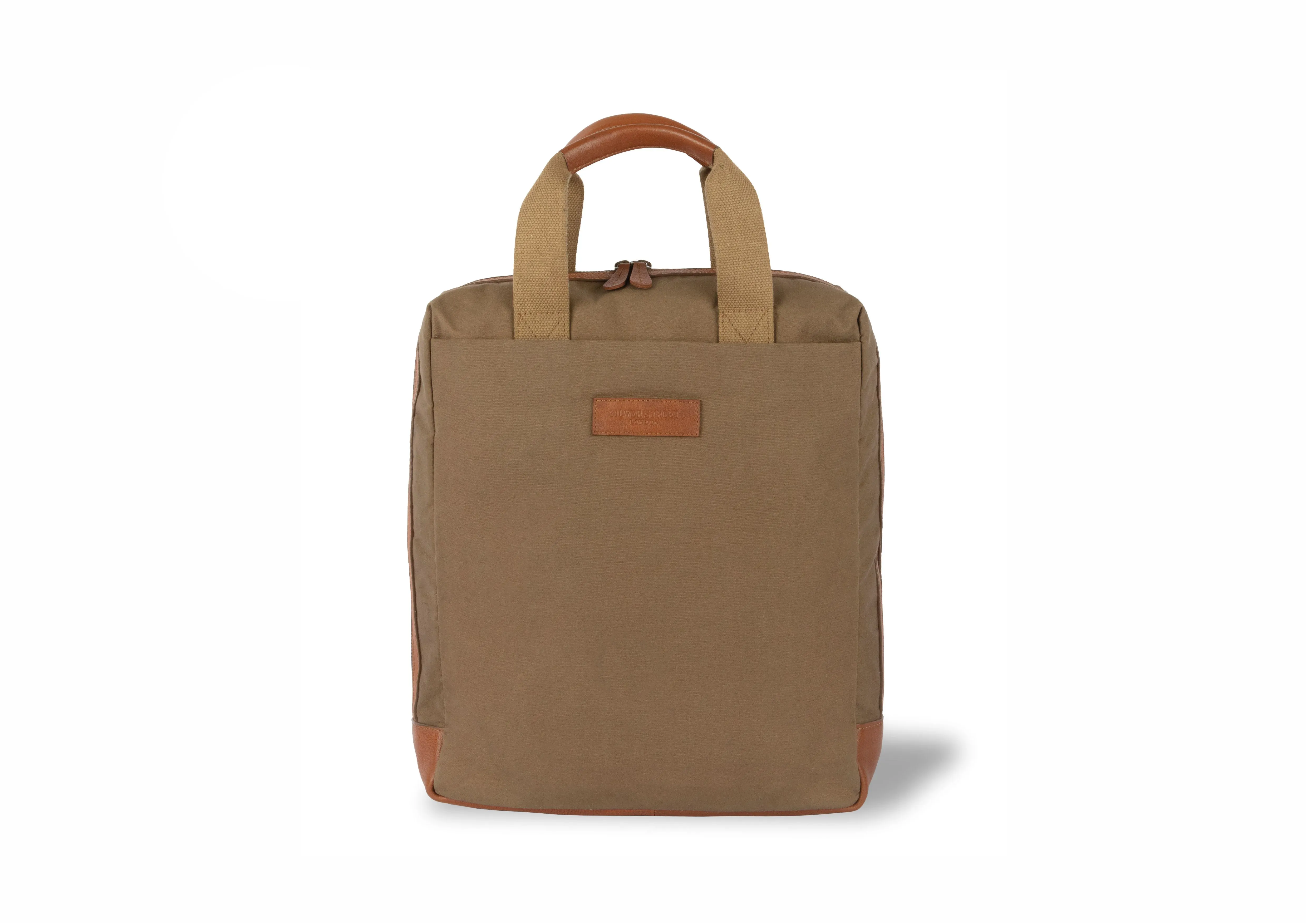 Lenzo Canvas Leather Backpacks - Tan