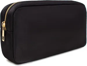 LETGO Small Makeup Bag for Purse,Nylon Small Cosmetic Bag Travel Size Toiletry Bags Travel Makeup Bag Coin Purse,Car Asscessories Bag Travel Essentials for Women Girls (Small-Black)