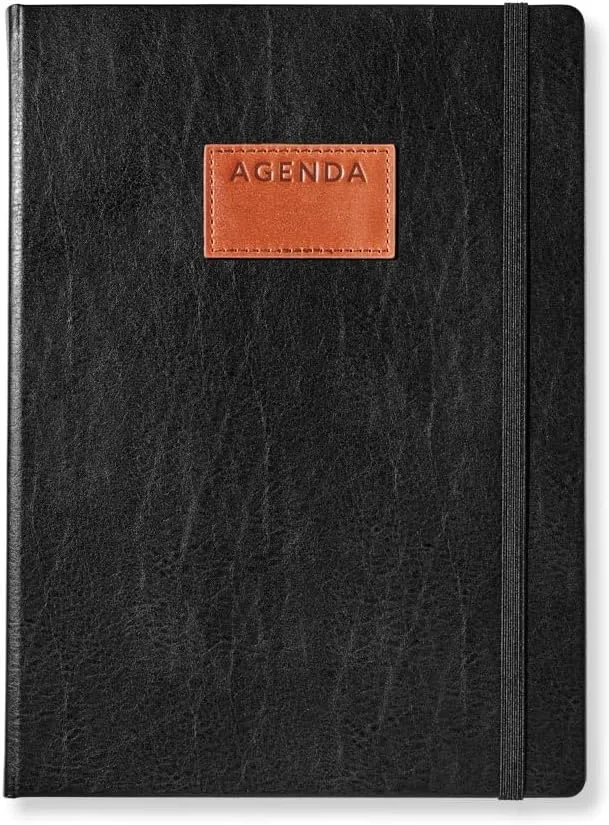 Levenger Luxe Executive Agenda - 176 Gold Gilt-edged Pages, 100-gsm Paper, Double-page Spread for each month