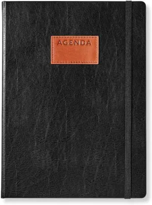 Levenger Luxe Executive Agenda - 176 Gold Gilt-edged Pages, 100-gsm Paper, Double-page Spread for each month