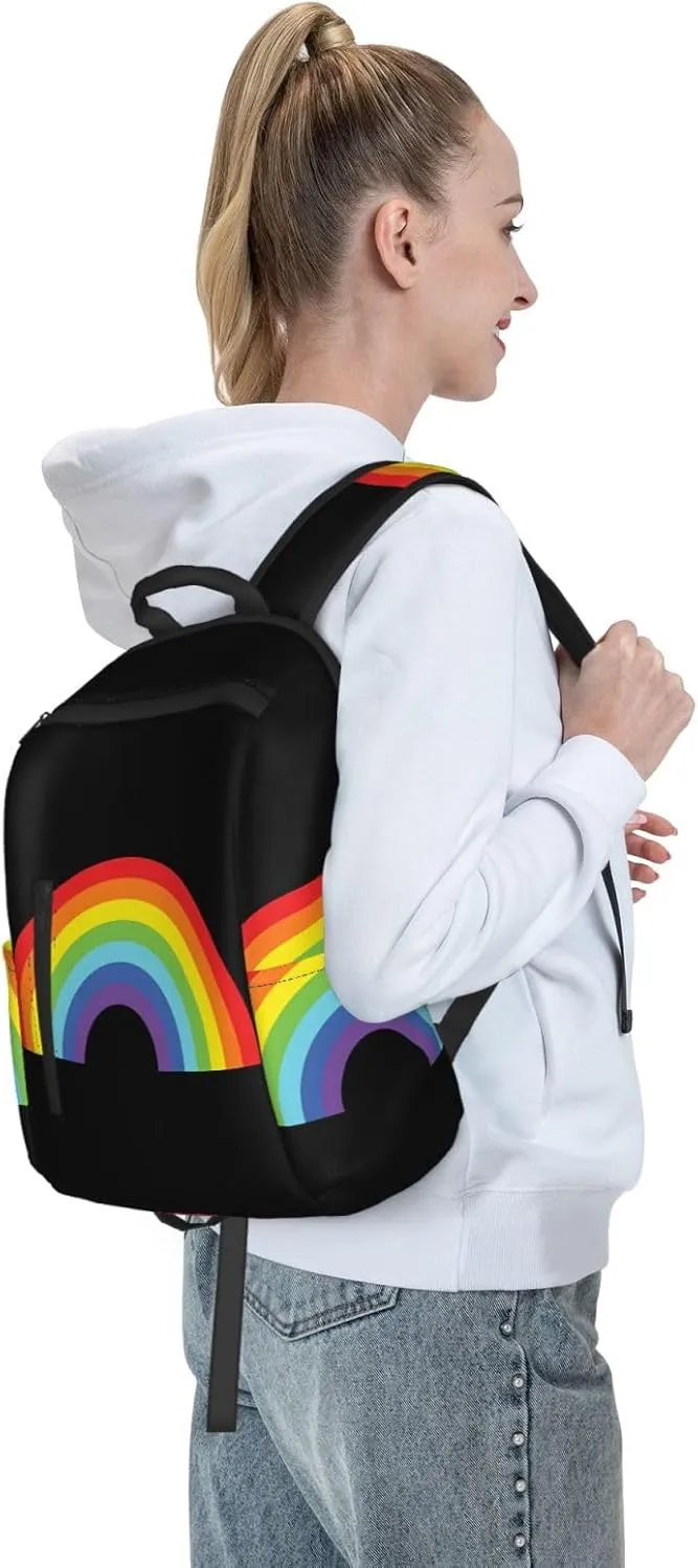 LGBT Gay Pride Rainbow Travel Laptop Backpack Casual Backpacks Double Shoulder Daypack Notebook Rucksack Work Bags Sports Bag for Gym Hiking Camping Beach
